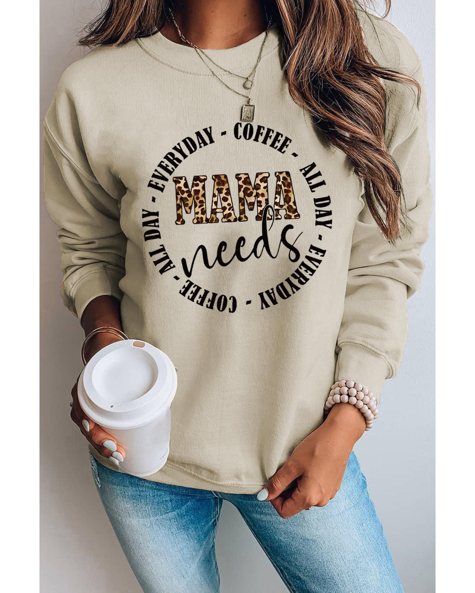 Azura Exchange MAMA Needs All Day Everyday Letters Graphic Sweatshirt - S Main image