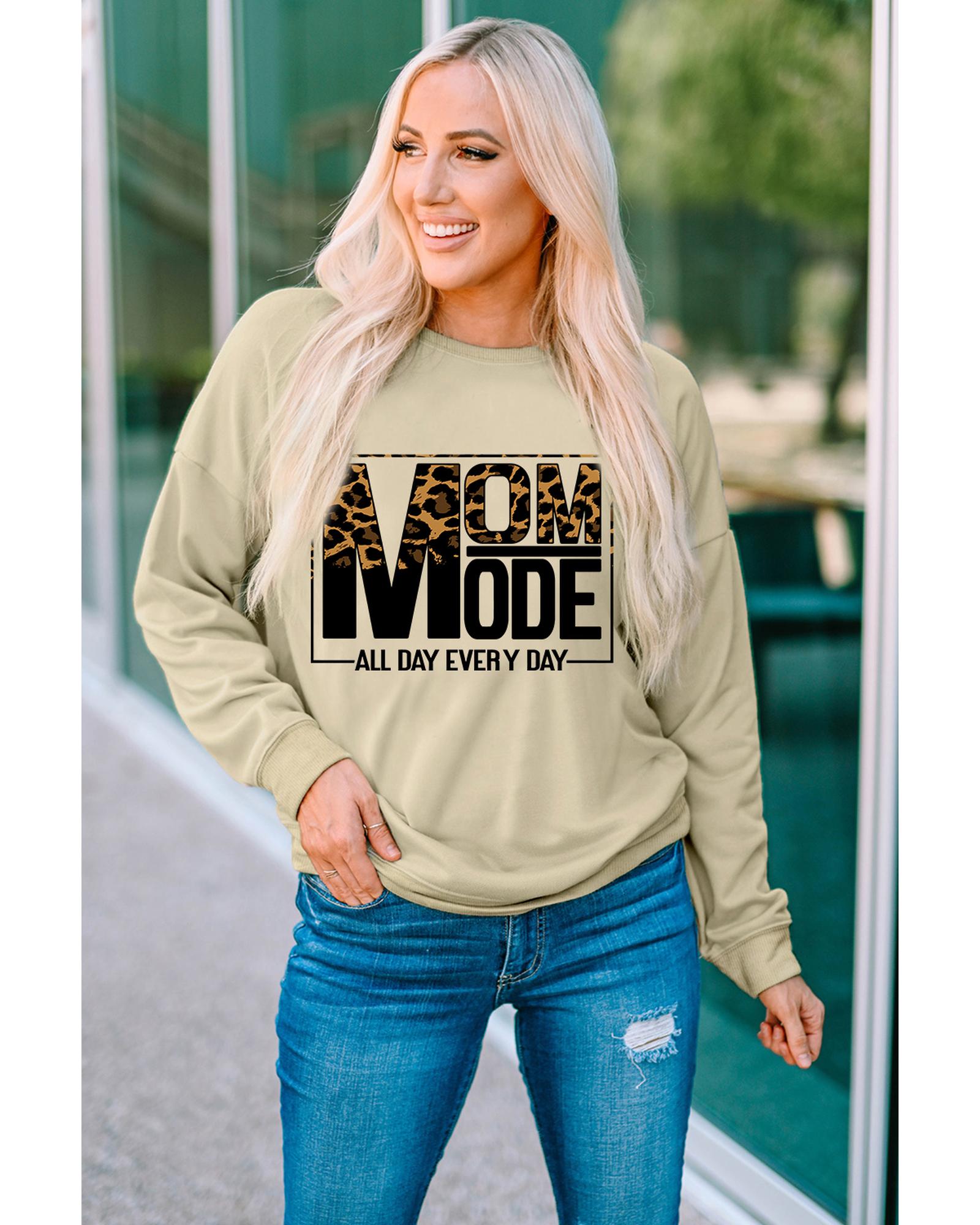 Azura Exchange Leopard Print Long Sleeve Sweatshirt - S Secondary image