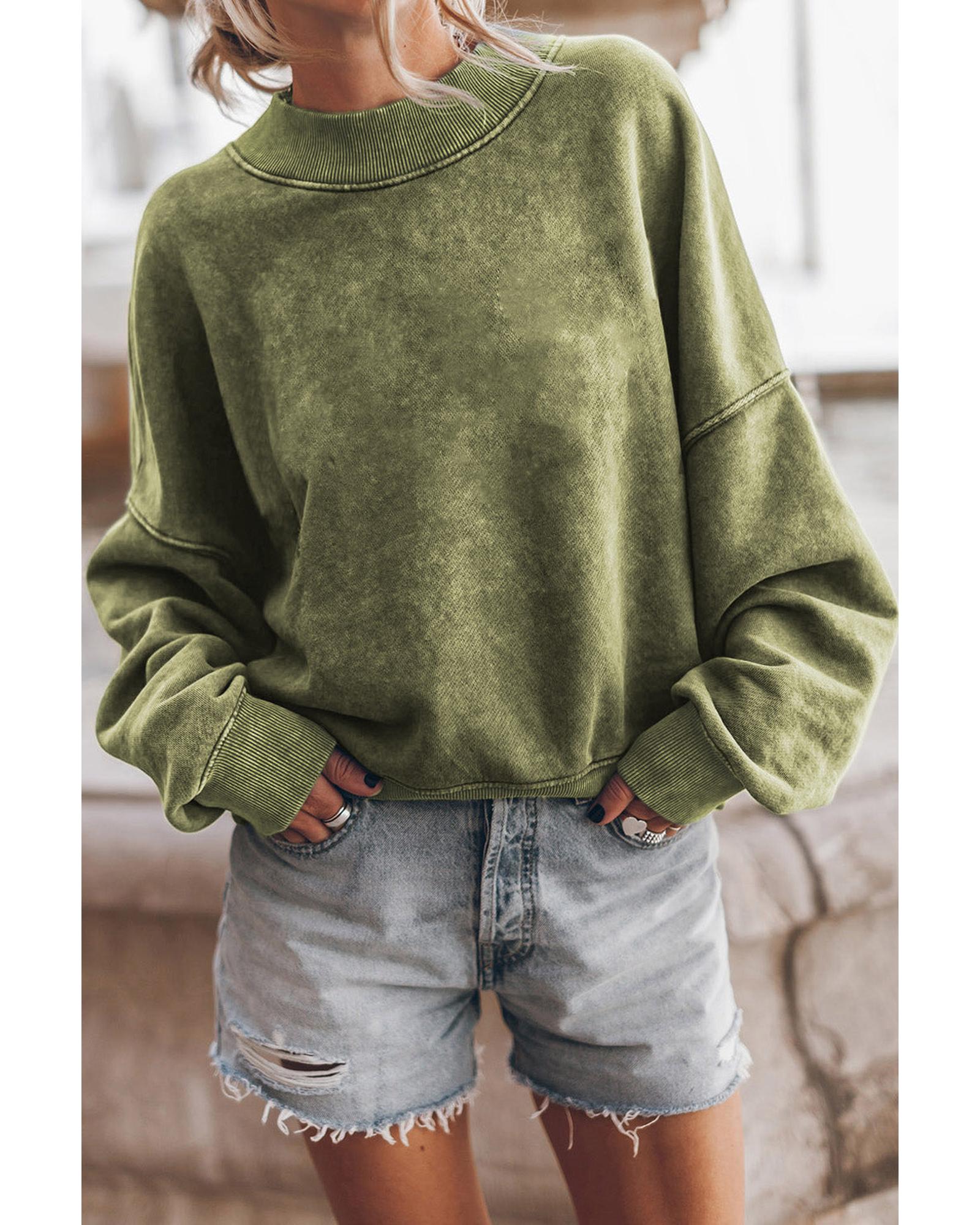 Azura Exchange Drop Shoulder Crew Neck Pullover Sweatshirt - S Main image