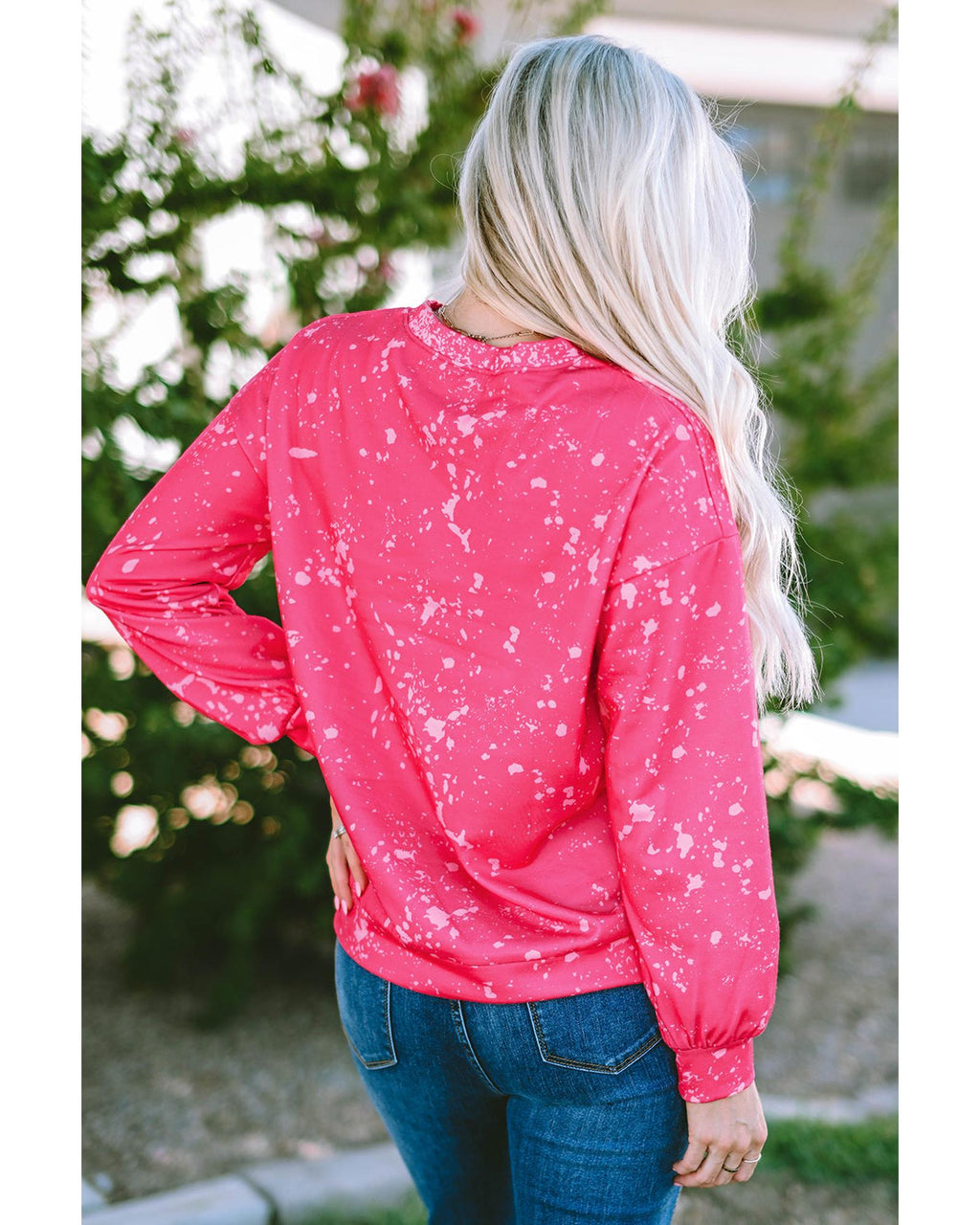 Azura Exchange Long Sleeve Tie Dye Pullover Sweatshirt - L