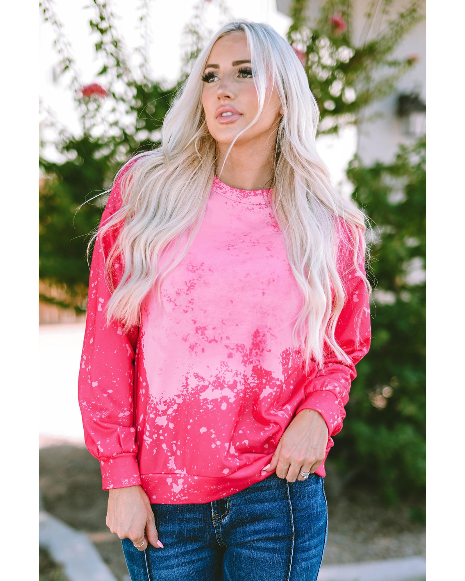 Azura Exchange Long Sleeve Tie Dye Pullover Sweatshirt - L