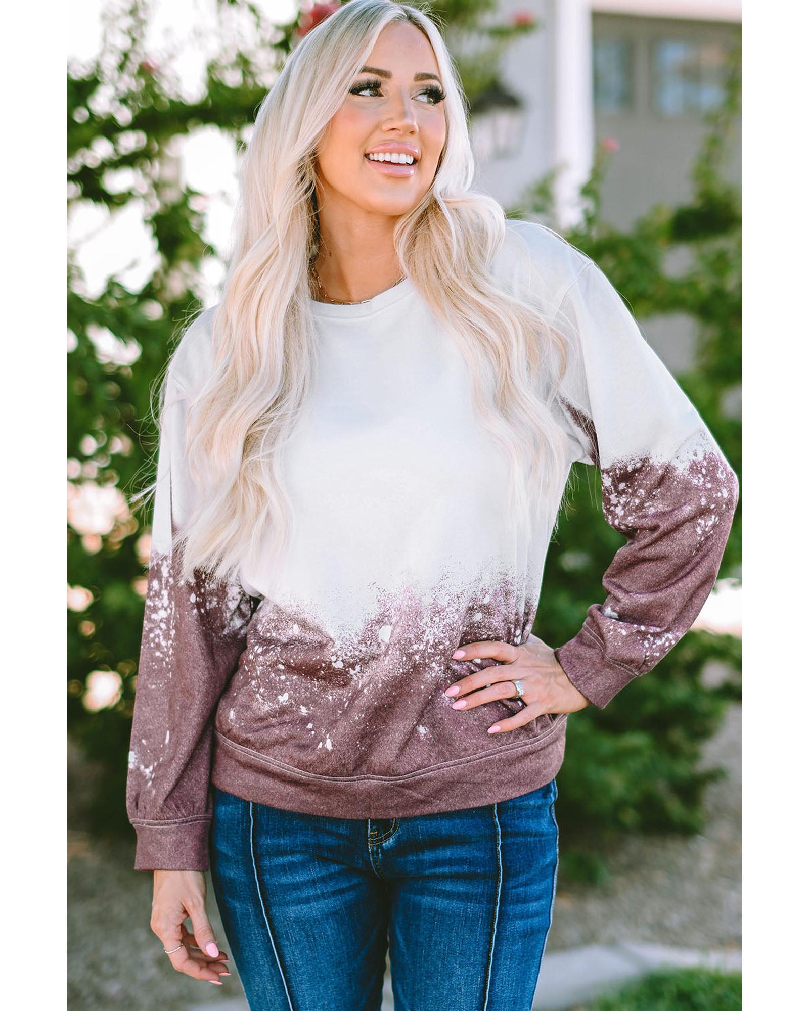 Azura Exchange Gradient Tie Dye Pullover Sweatshirt - S Main image