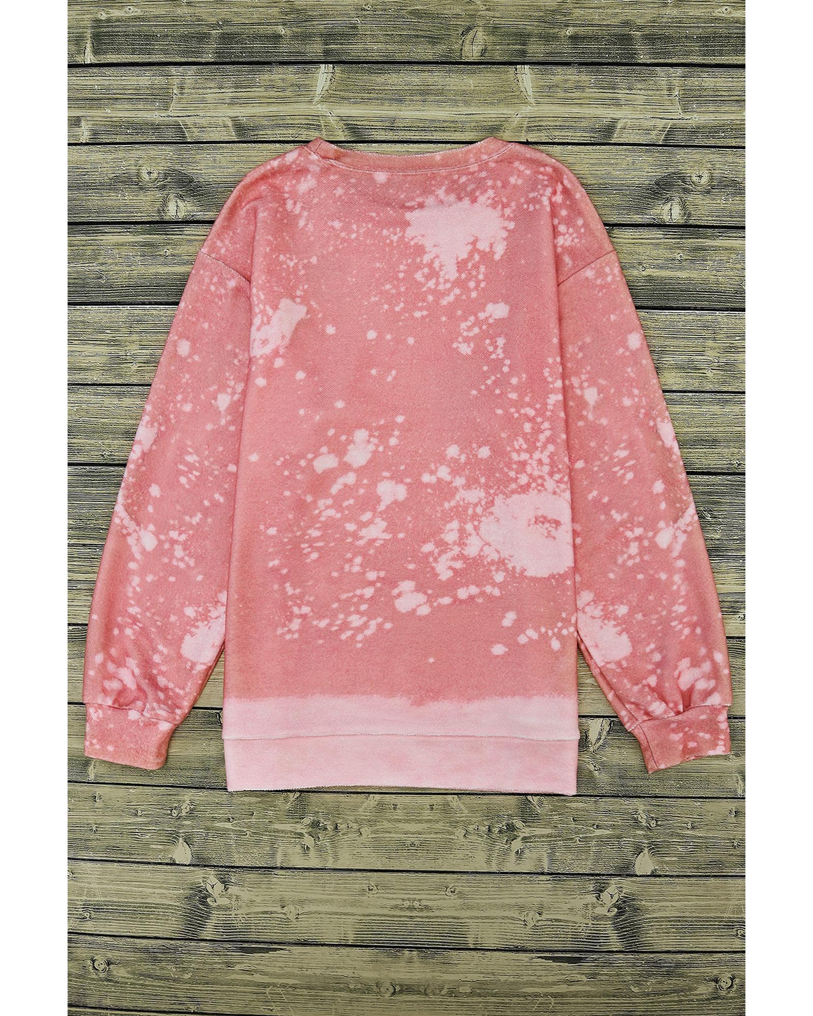 Azura Exchange Bleached Round Neck Pullover Sweatshirt - S