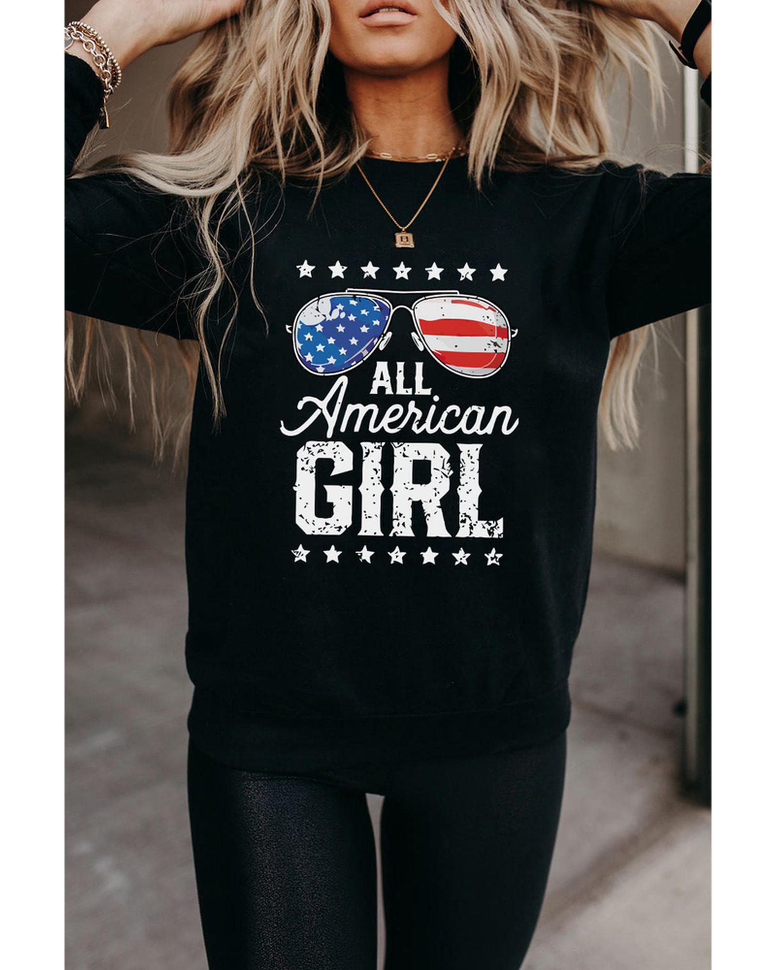 Azura Exchange Flag Graphic Print Long Sleeve Sweatshirt - S Main image