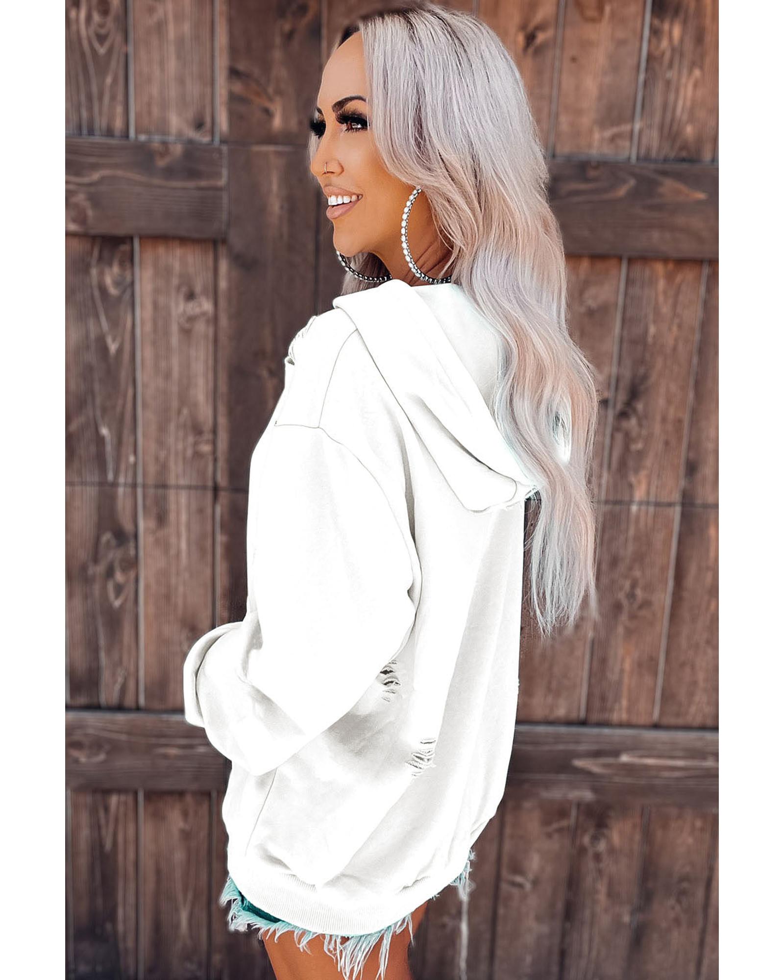 Azura Exchange Pumpkin Spice Distressed Hoodie - M Secondary image