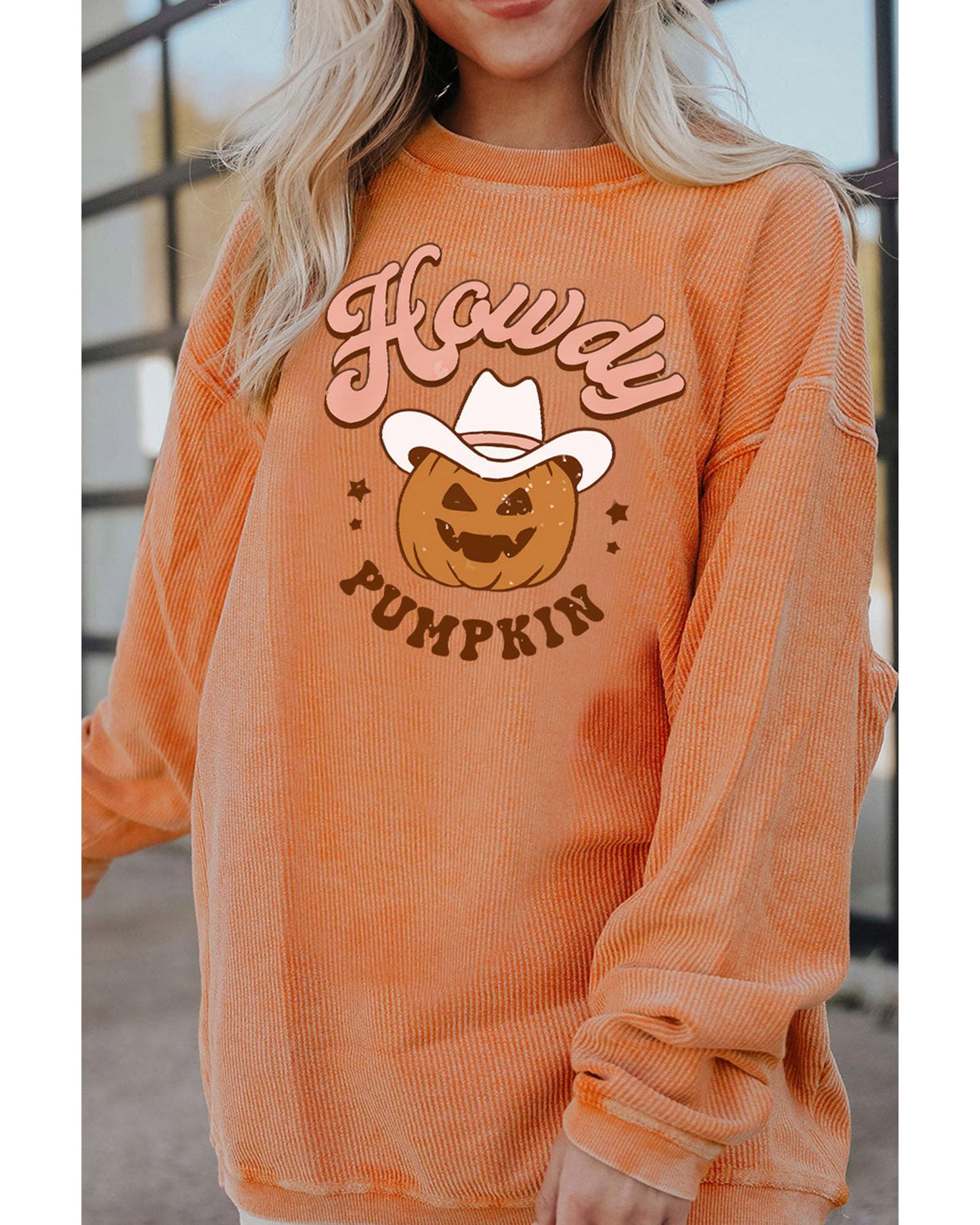 Azura Exchange Howdy Pumpkin Halloween Graphic Sweatshirt - 2XL Secondary image