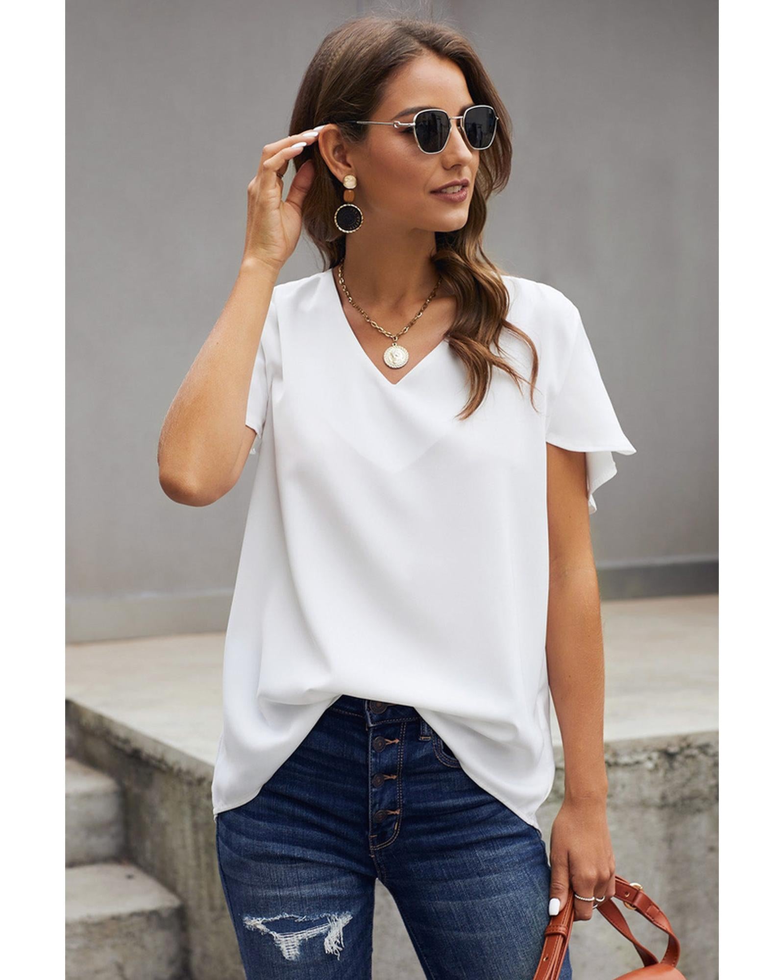 Azura Exchange Classic V Neck Tee - L Main image