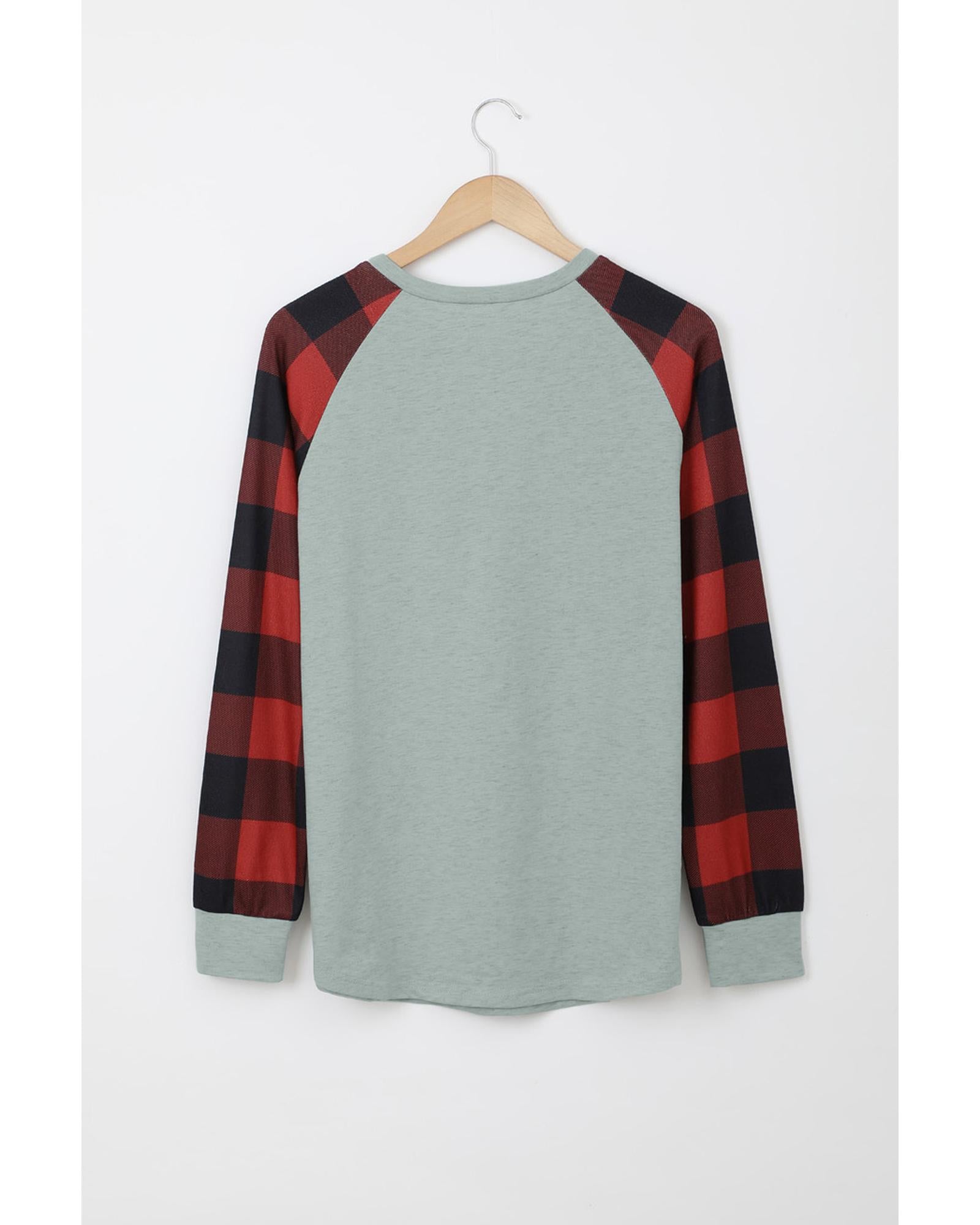 Azura Exchange Plaid Long Sleeve Sweatshirt - M Secondary image