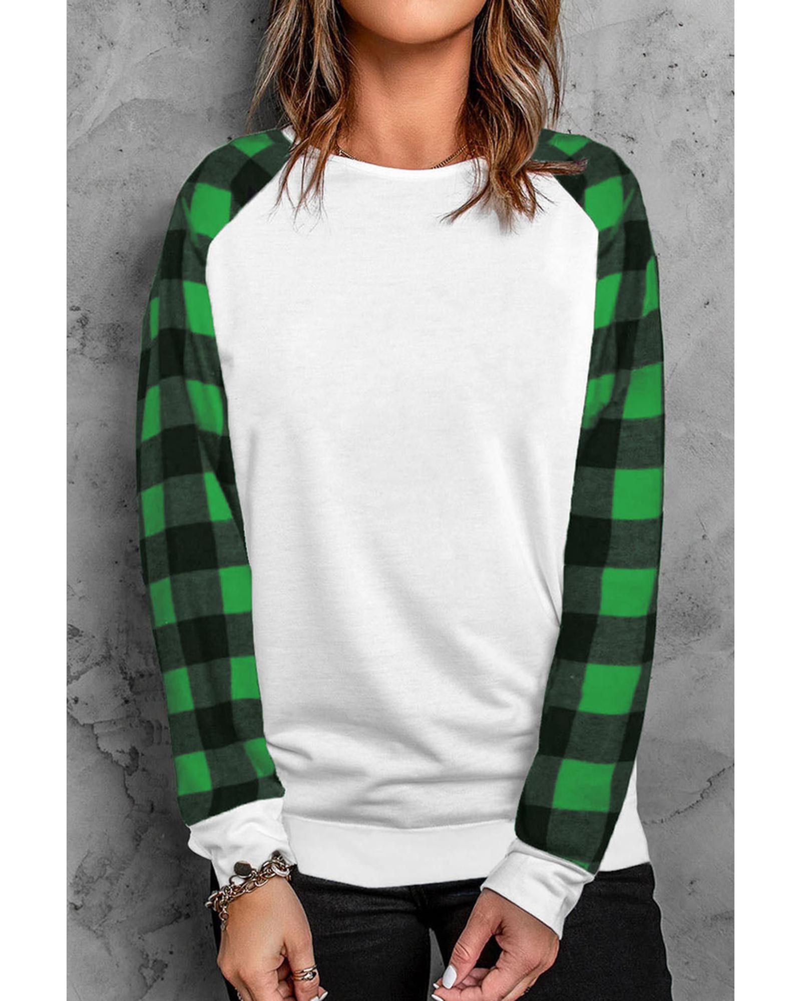 Azura Exchange Plaid Long Sleeve Sweatshirt - XL Main image