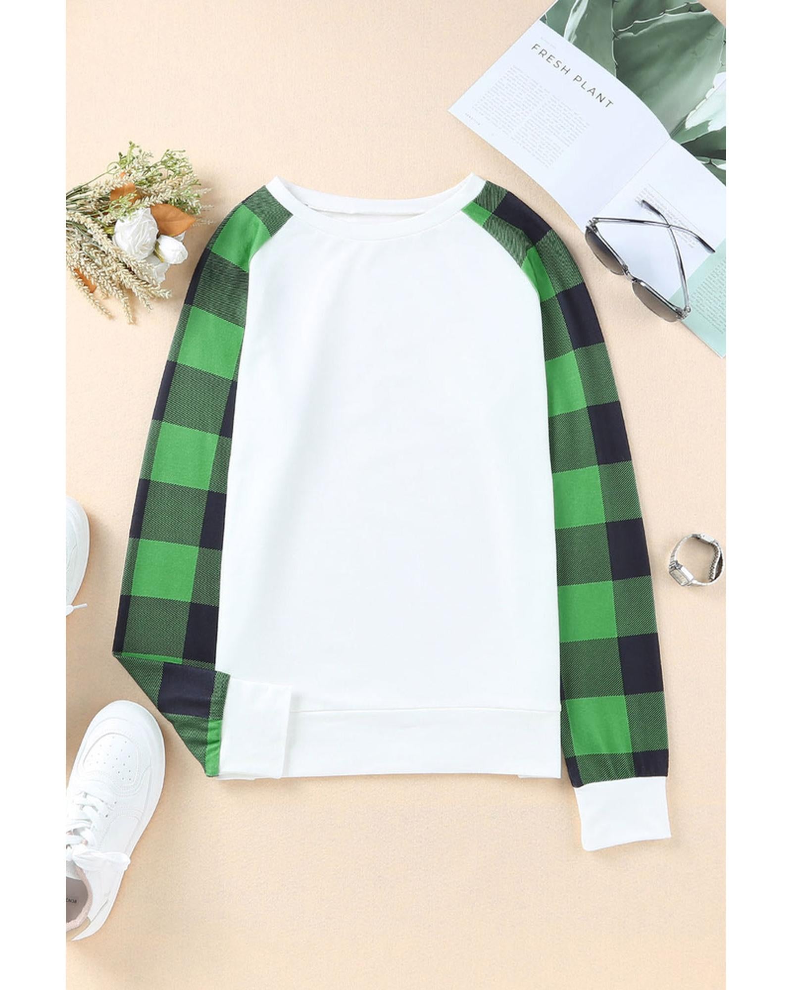 Azura Exchange Plaid Long Sleeve Sweatshirt - XL Secondary image