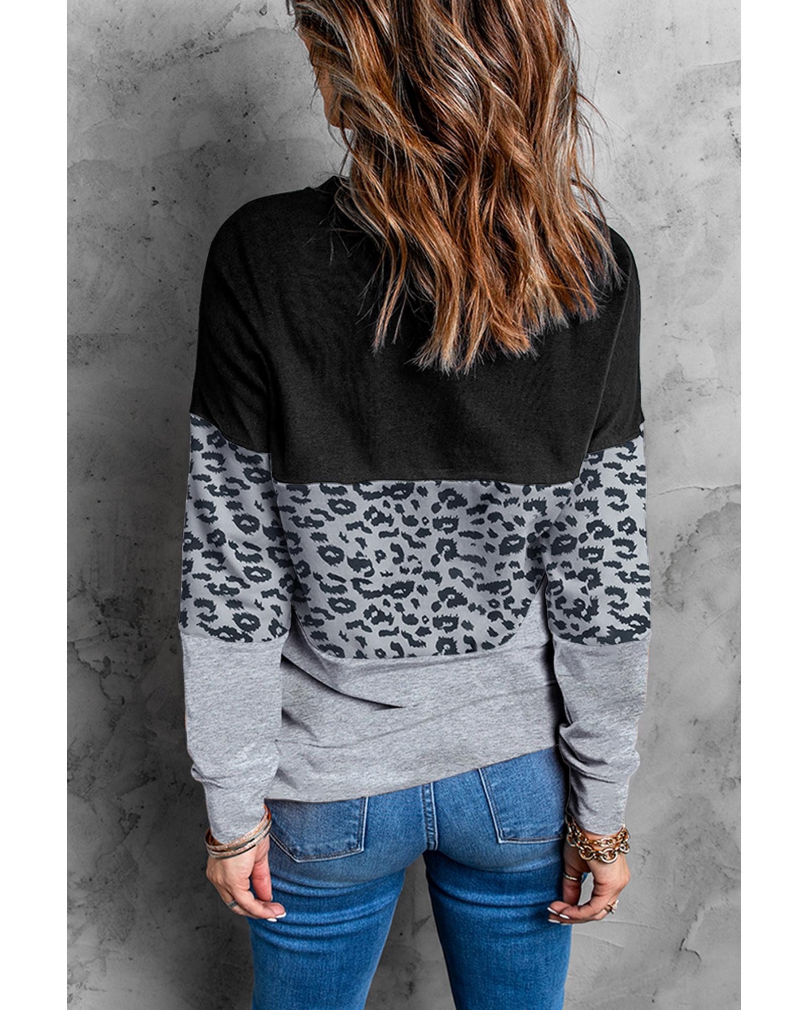 Azura Exchange Contrast Stitching Colorblock Sweatshirt - L Main image