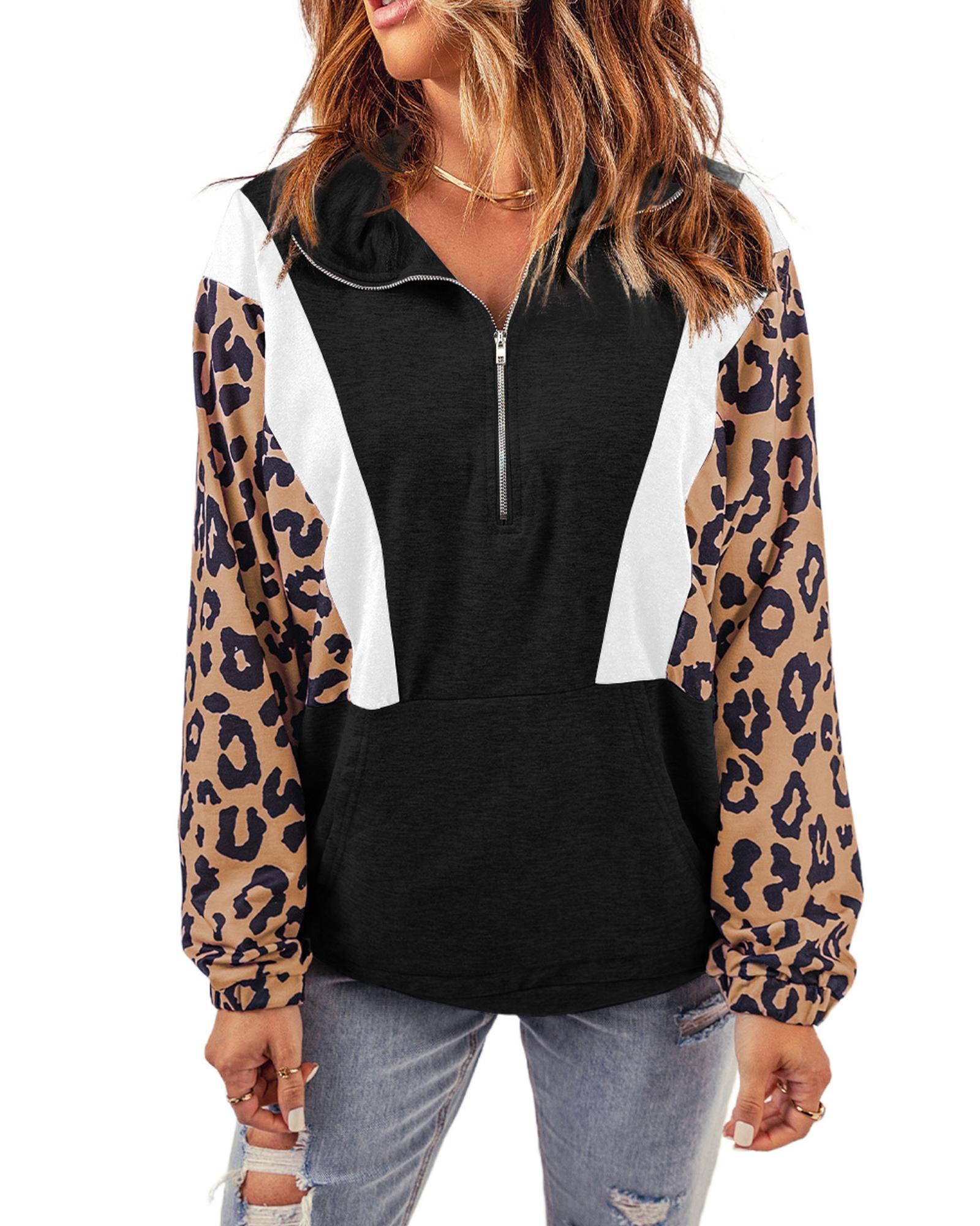 Azura Exchange Leopard Pullover Sweatshirt - S