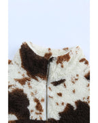 Azura Exchange Cow Print Fleece Sweatshirt - M