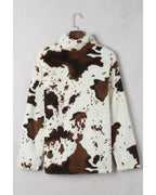 Azura Exchange Cow Print Fleece Sweatshirt - XL