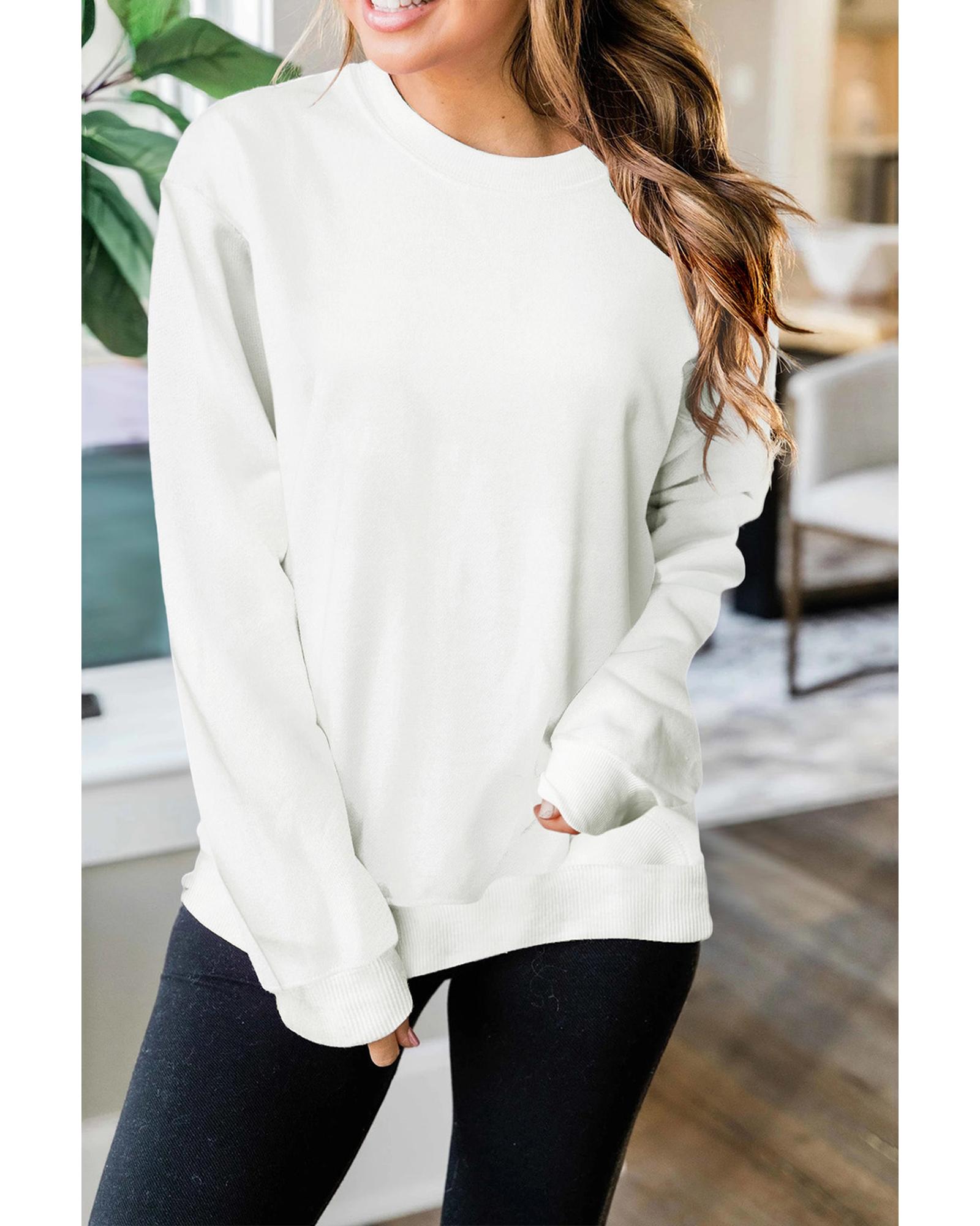 Azura Exchange Plain Crew Neck Pullover Sweatshirt - M Main image