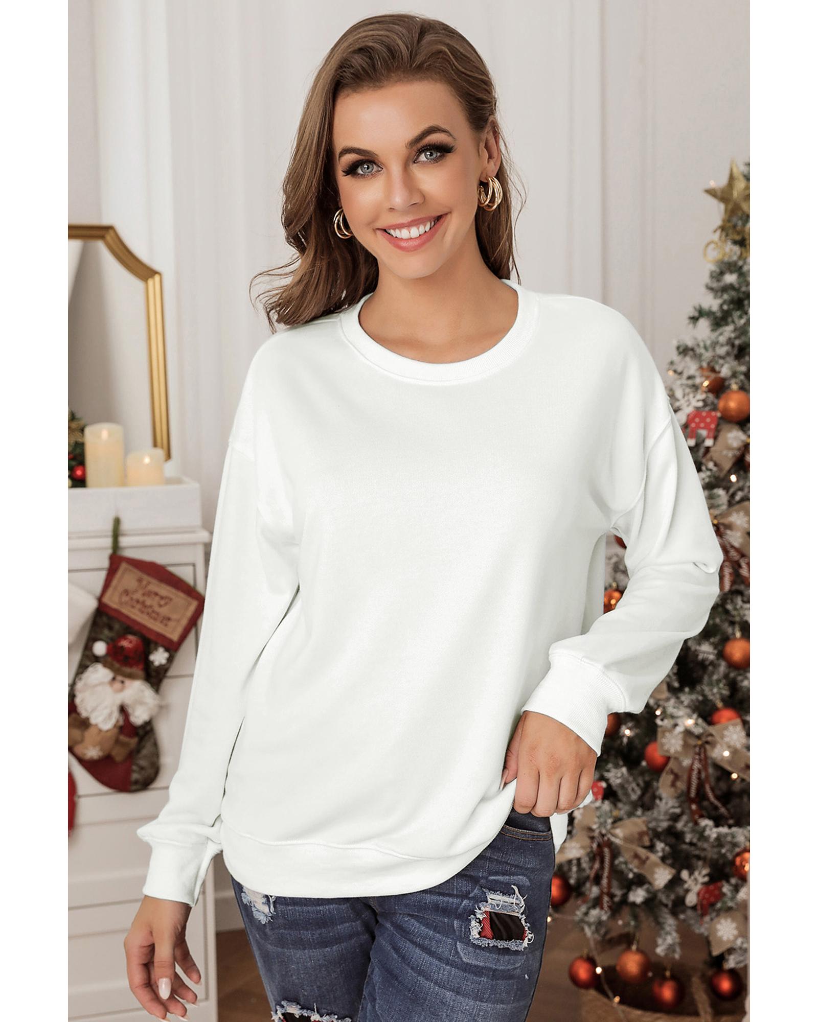 Azura Exchange Plain Crew Neck Pullover Sweatshirt - M Secondary image