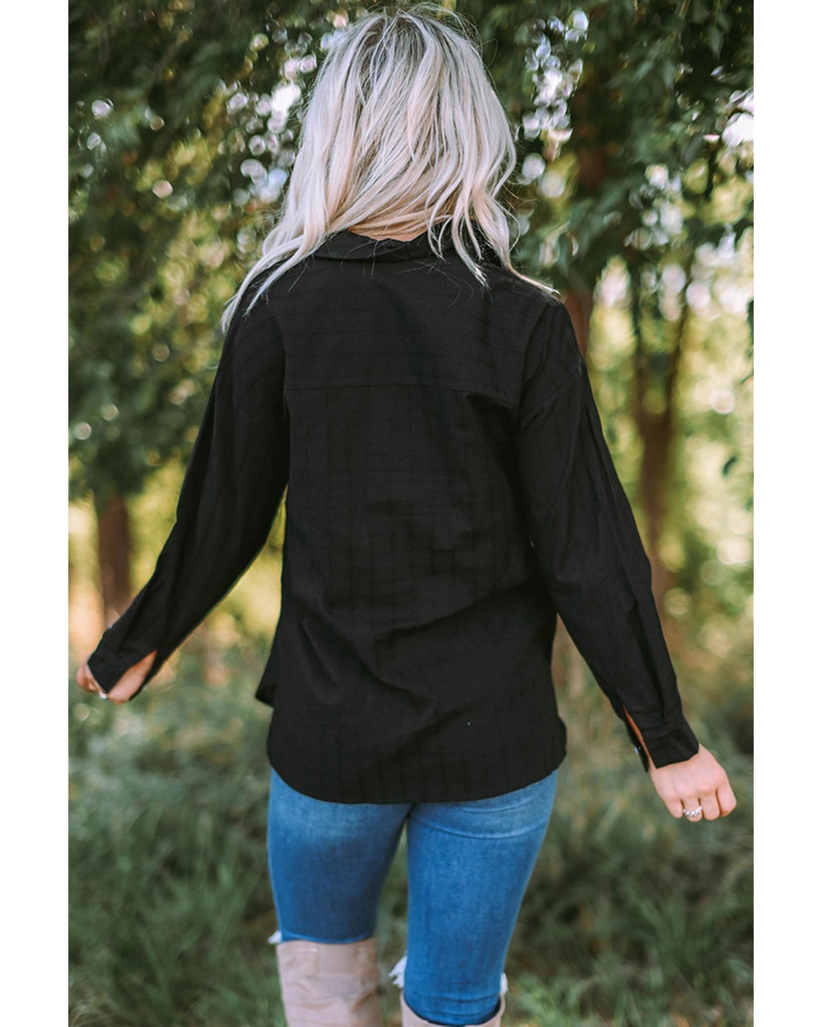 Azura Exchange Buttoned Pocket Long Sleeve Shirt - S Secondary image
