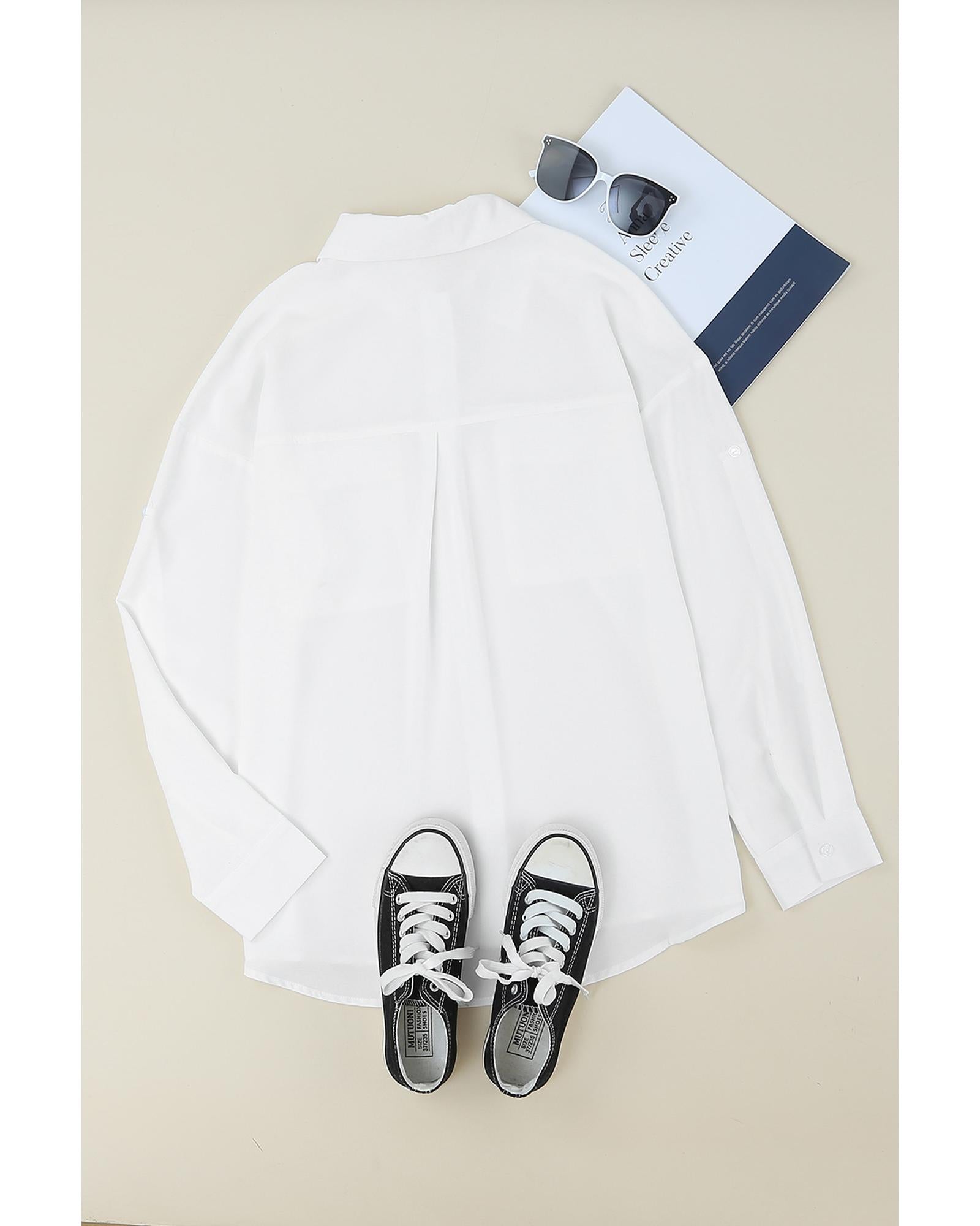 Azura Exchange Long Sleeve Button-up Shirt - L Secondary image