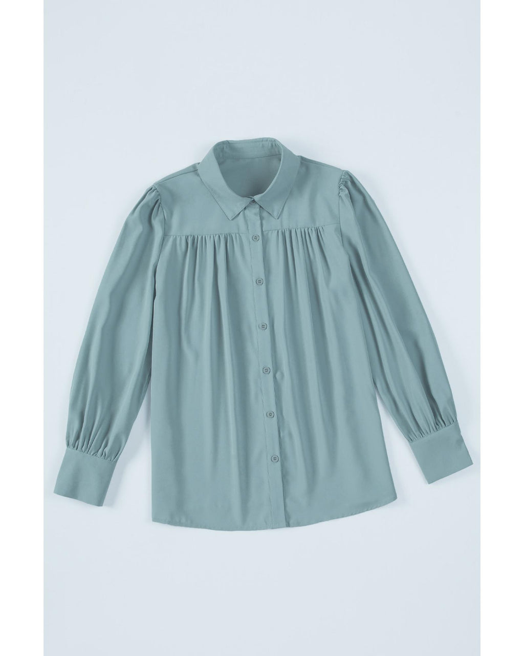 Azura Exchange Button Up Puff Sleeve Blouse - L