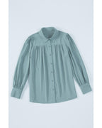 Azura Exchange Button Up Puff Sleeve Blouse - L