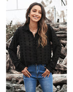Azura Exchange Polka Dot Long Sleeve Button Shirt - 2XL