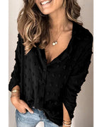Azura Exchange Polka Dot Long Sleeve Button Shirt - 2XL
