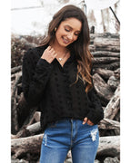 Azura Exchange Polka Dot Long Sleeve Button Shirt - L