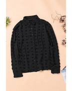 Azura Exchange Polka Dot Long Sleeve Button Shirt - L