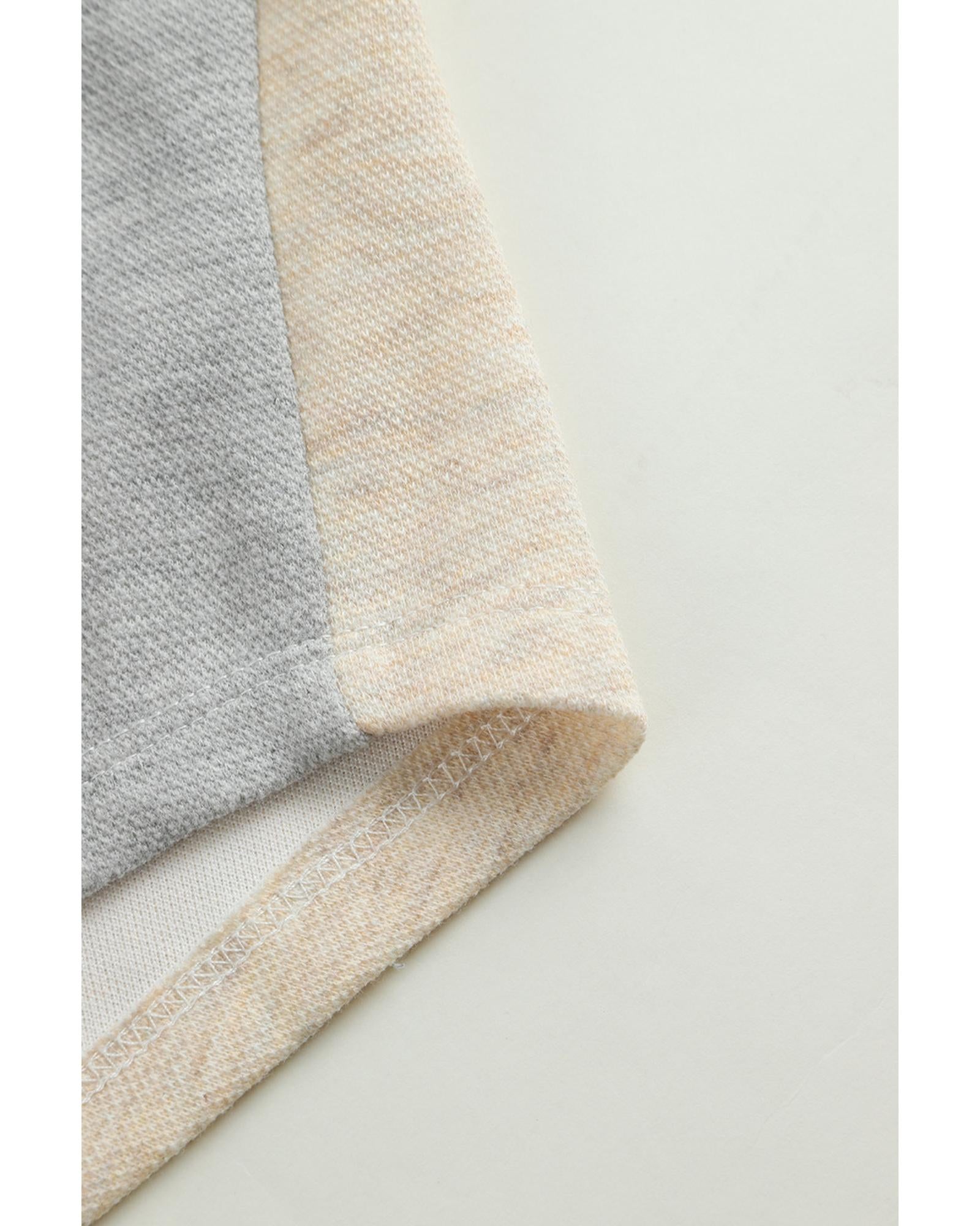 Azura Exchange Colorblock Knit Shirt with Contrast Trim - M Secondary image