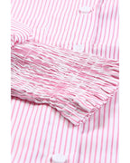 Azura Exchange Striped Boyfriend Shirt with Pocket - L