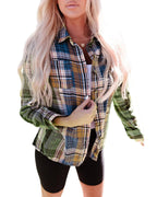 Azura Exchange Button Up Plaid Shacket - XL