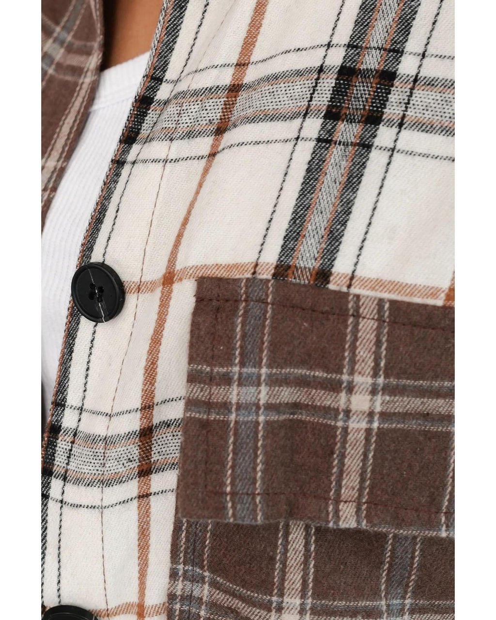 Azura Exchange Plaid Oversized Shirt - M