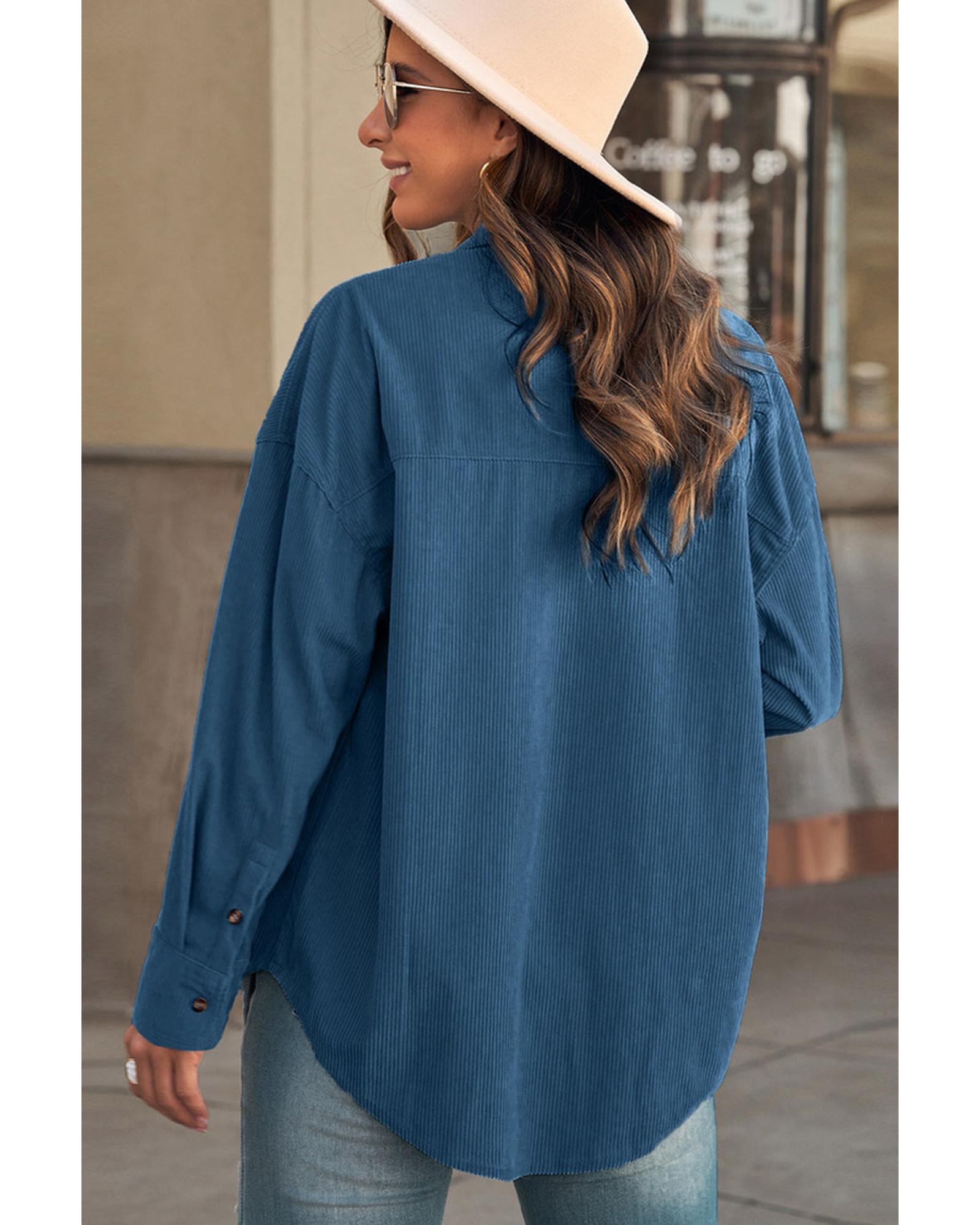 Azura Exchange Button Pocket Corduroy Shirt - 3XL Secondary image
