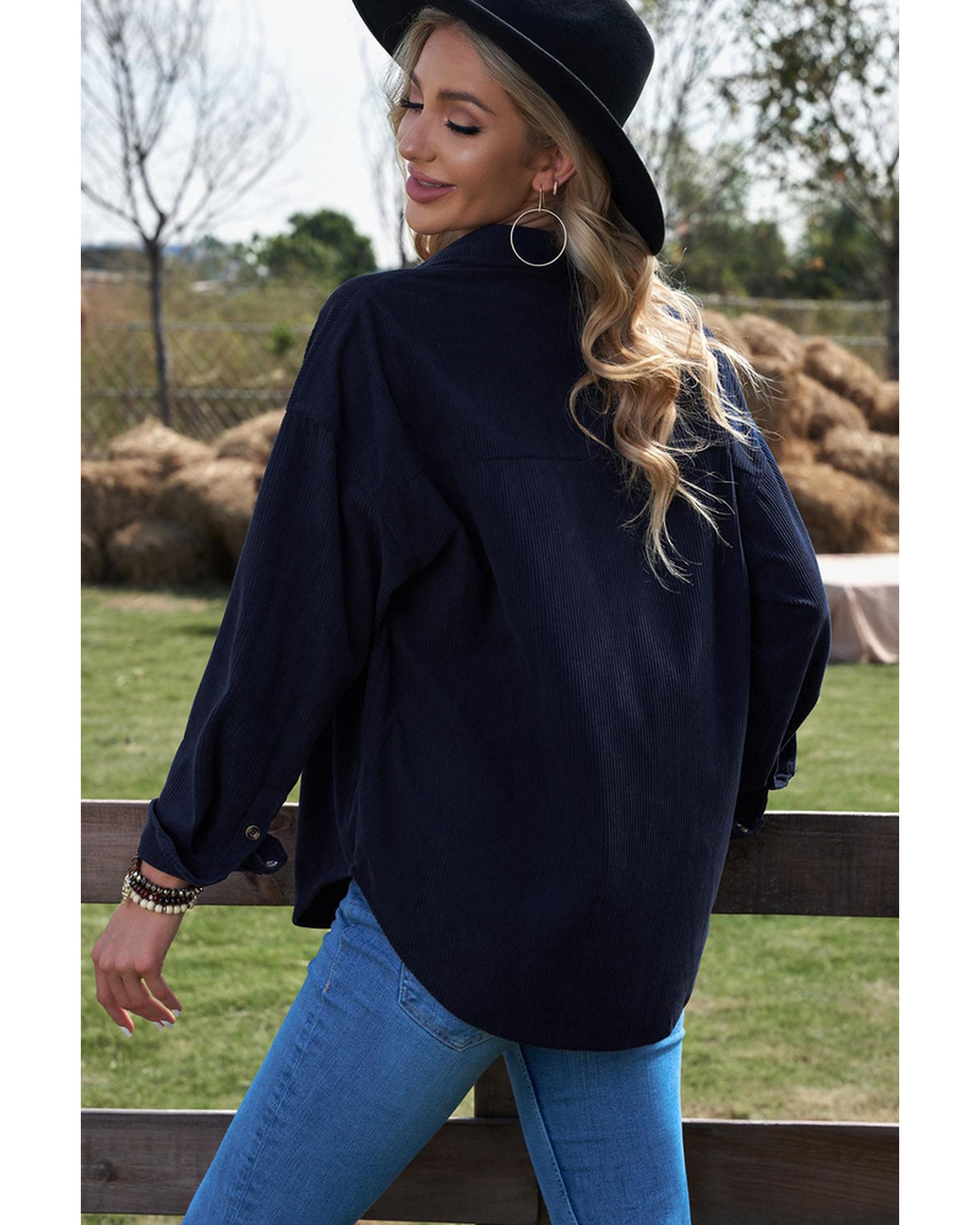 Azura Exchange Corduroy Button Pocket Shirt - 4XL Secondary image