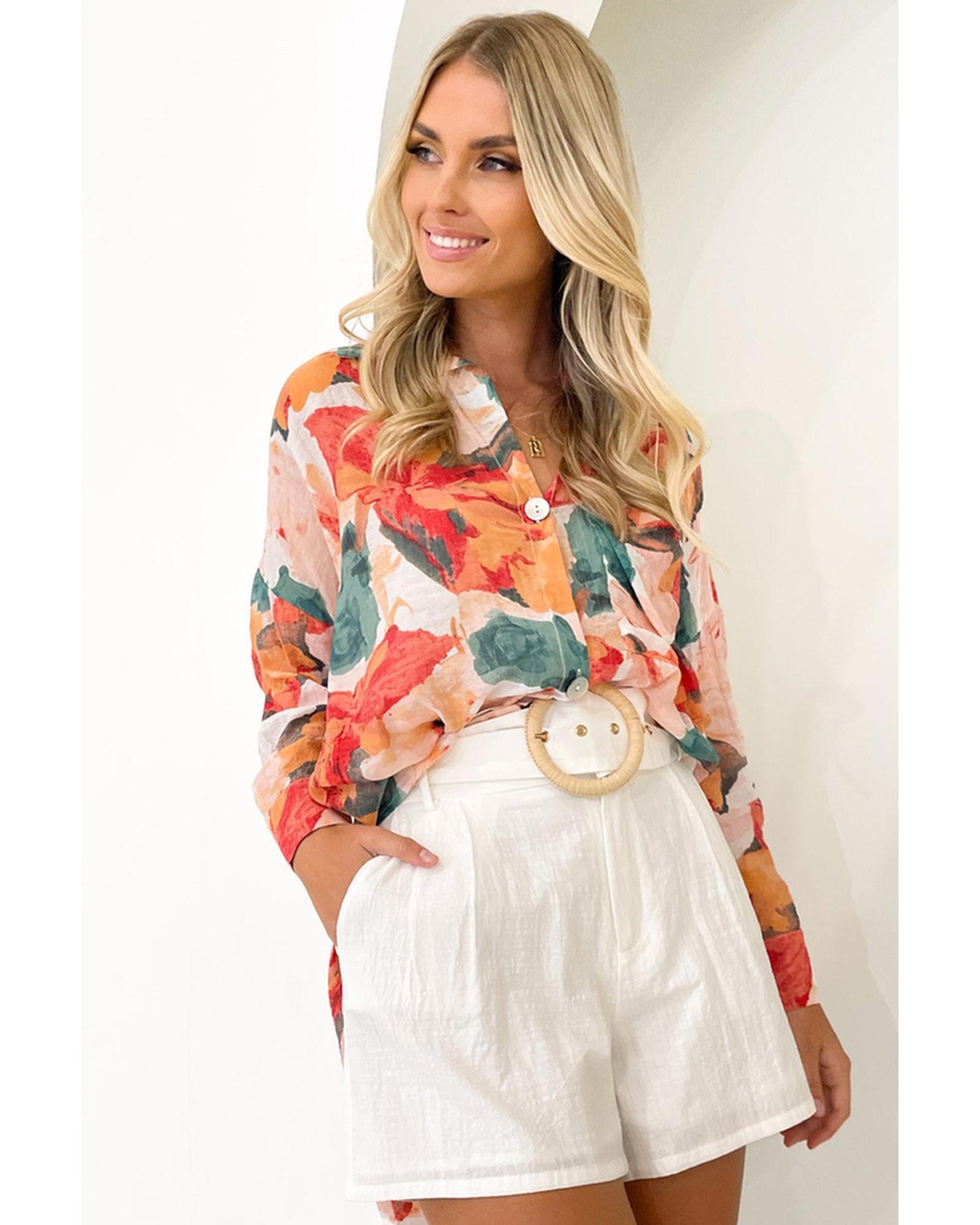 Azura Exchange Printed Loose Shirt - M Secondary image