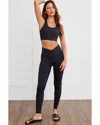 Azura Exchange Black Arched Waist Seamless Active Leggings - L