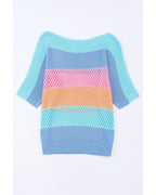 Azura Exchange Colorblock Striped Knitted Top - XL