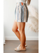 Azura Exchange Vintage Washed Elastic Frill Waist Casual Shorts - L Women's Shorts Azura Exchange