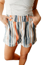 Azura Exchange Vintage Washed Elastic Frill Waist Casual Shorts - S Women's Shorts Azura Exchange