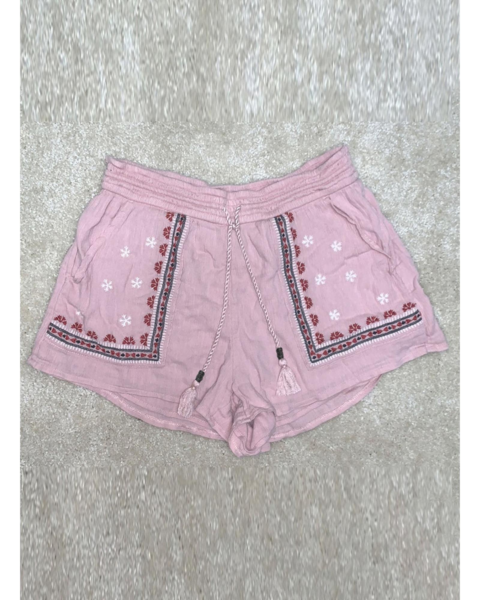 Azura Exchange Embroidered Floral Tasseled Shorts - L Secondary image