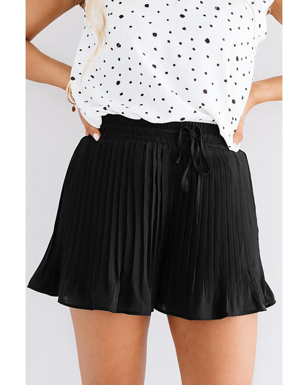 Azura Exchange Pleated Drawstring Waist Shorts - XL