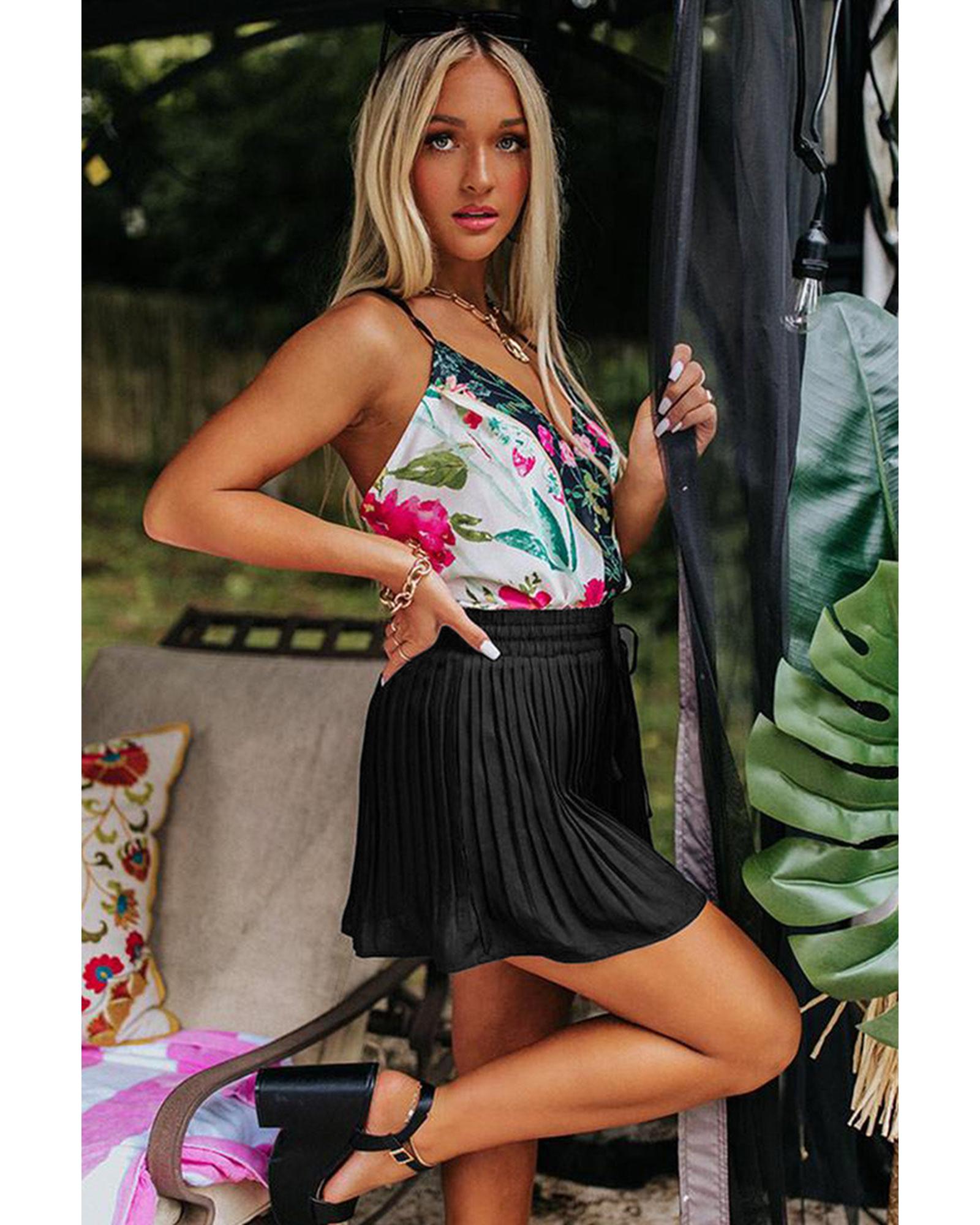 Azura Exchange Pleated Drawstring Waist Shorts - XL