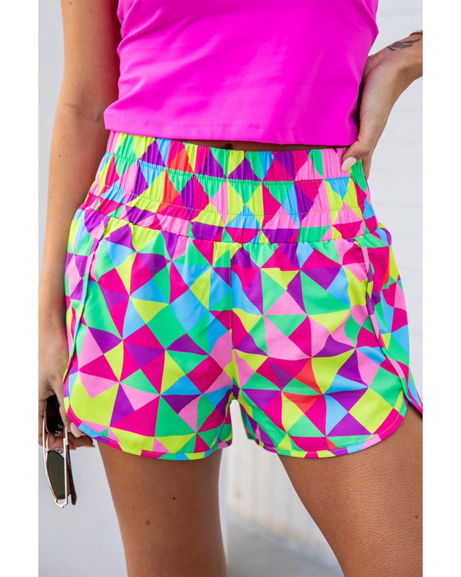 Azura Exchange Geometric High Waisted Athletic Shorts - XL Main image