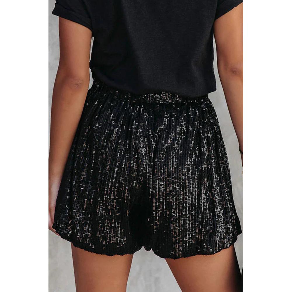 Azura Exchange Sequin High Waist Casual Shorts - L Secondary image