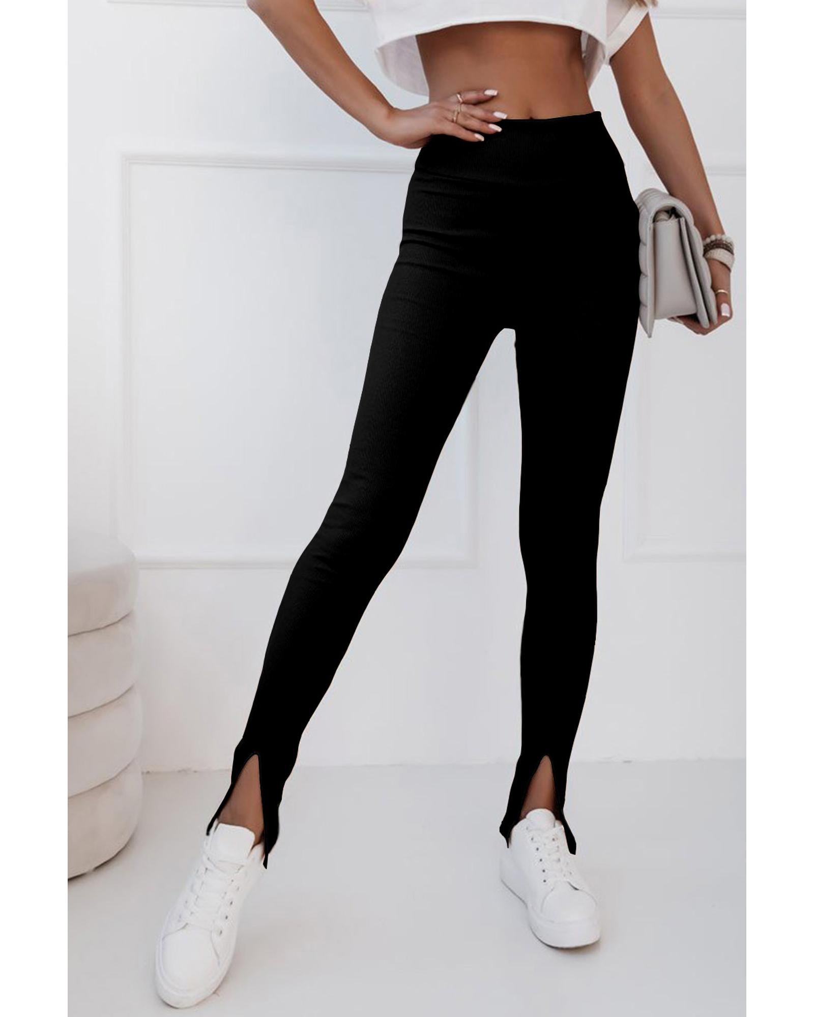 Azura Exchange High Waist Slit Leggings - S Main image