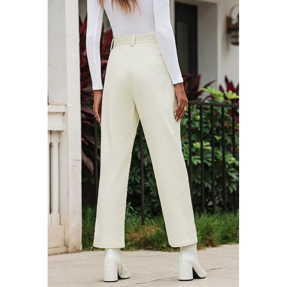 Azura Exchange Corduroy High Waist Straight Leg Pants - 12 US Secondary image