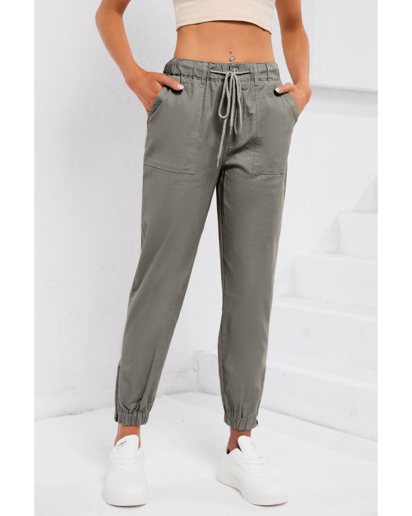 Azura Exchange Pocketed Twill Jogger Pants - L Main image