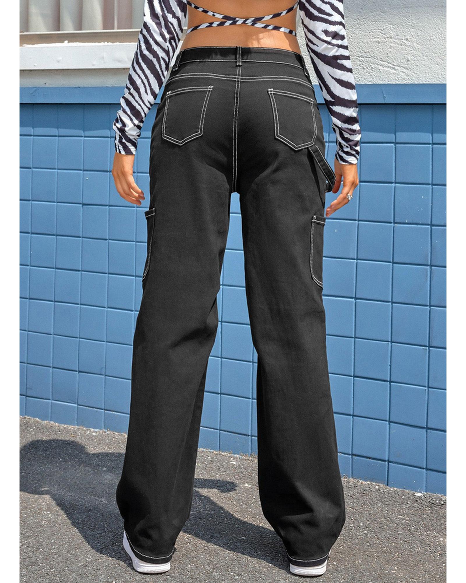 Azura Exchange High Waist Cargo Pants with Pockets - 18 US Secondary image