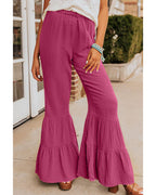 Azura Exchange Textured High Waist Ruffled Bell Bottom Pants - XL Women's Bottoms / Pants Azura Exchange
