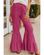 Azura Exchange Textured High Waist Ruffled Bell Bottom Pants - XL Women's Bottoms / Pants Azura Exchange